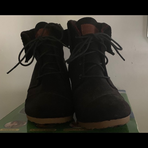 Black wedge booties - Picture 2 of 4